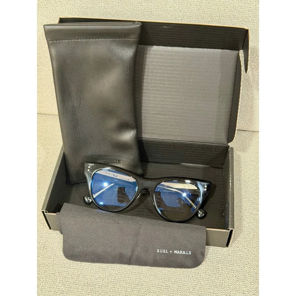 ZiGi + MARAIS Frida Black‎ Cat Eye Blue Light Blocking Glasses The Art Edit